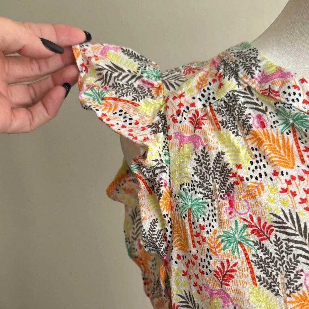 LOFT Multicolor Floral Ruffle Dress - Picture 4 of 9